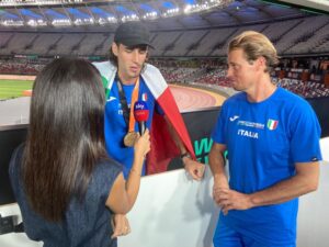 Andrea Giannini insieme a Gianmarco Tamberi