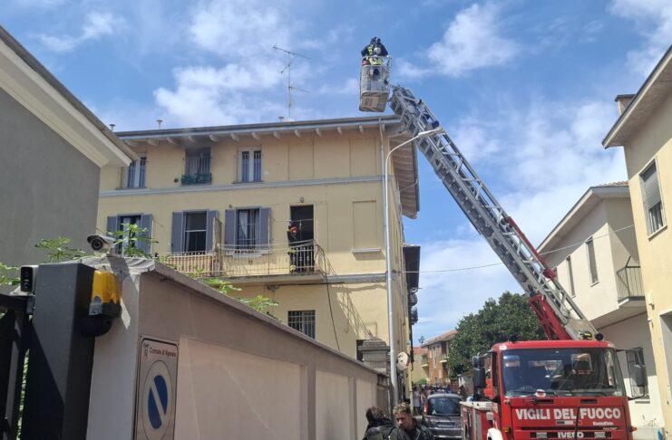 Incendio via Santa Casa Vigevano