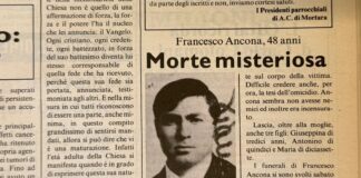 Mortara, la morte di Francesco Ancona fu un omicidio: esclusa l’ipotesi del suicidio Francesco Ancona Mortara