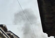 Incendio in Piazza Ducale, Vigili del Fuoco al lavoro per un’ora